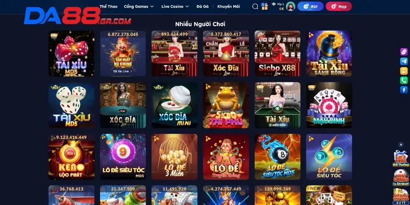 Các trò chơi nổi bật làm nên tên tuổi