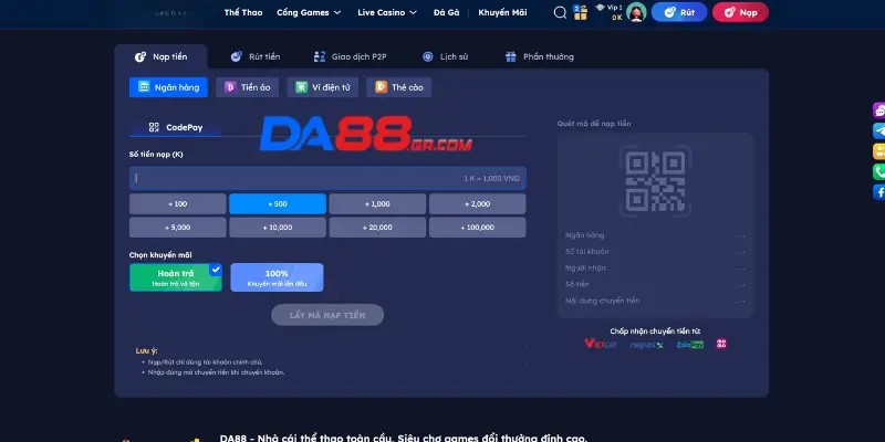 Hướng dẫn rút tiền